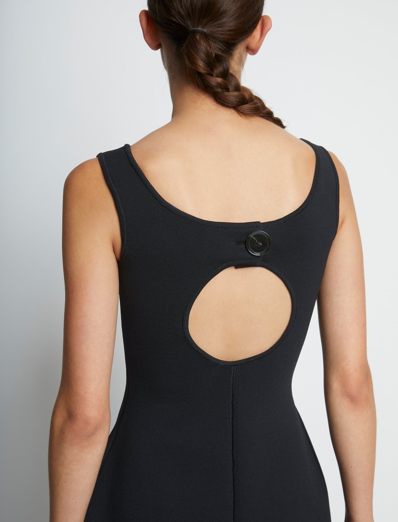 Compact Viscose Knit Sculpted Dress #3