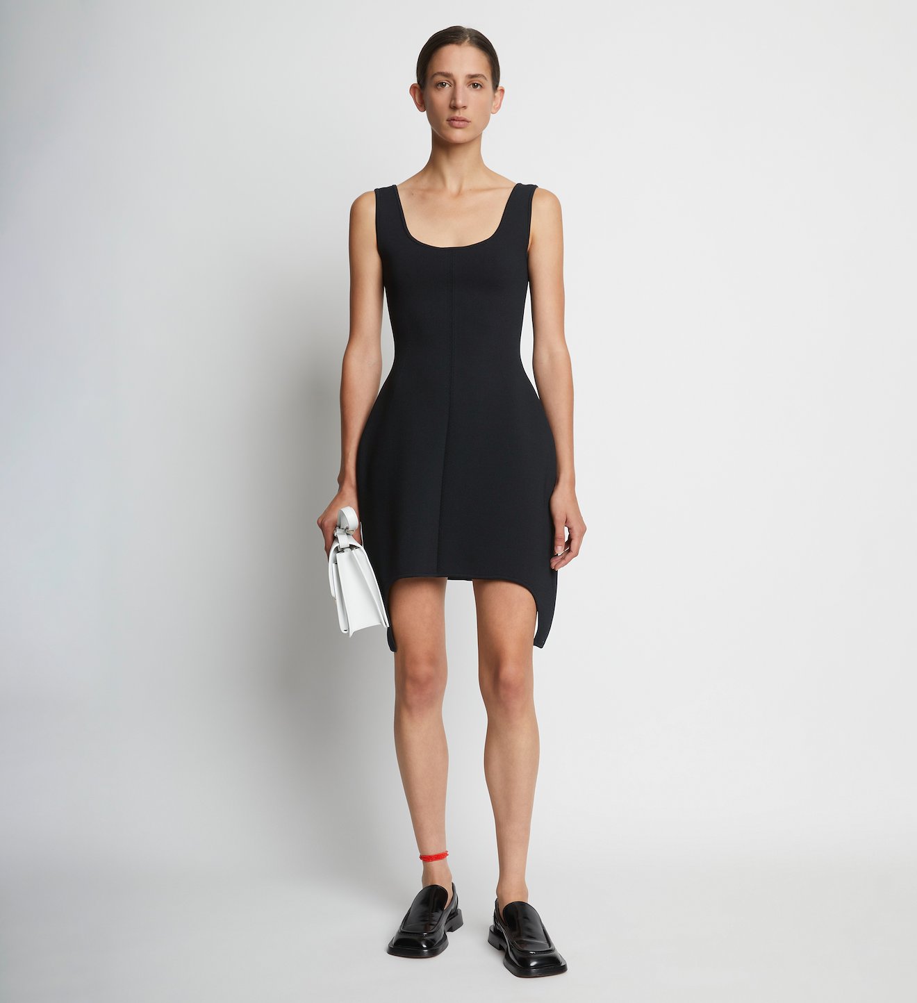 Compact Viscose Knit Sculpted Dress