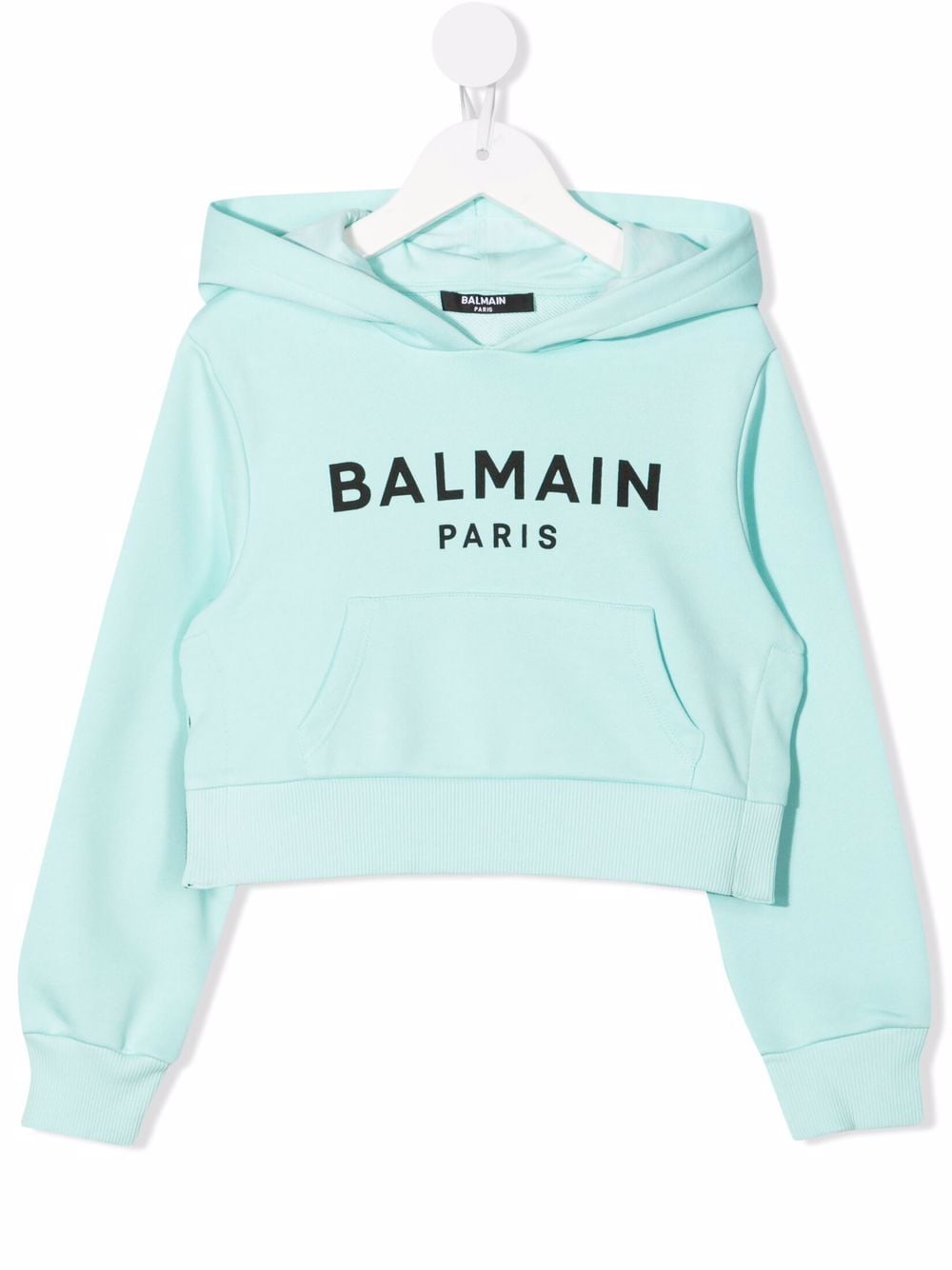 

Balmain Kids logo-print hoodie - Blue