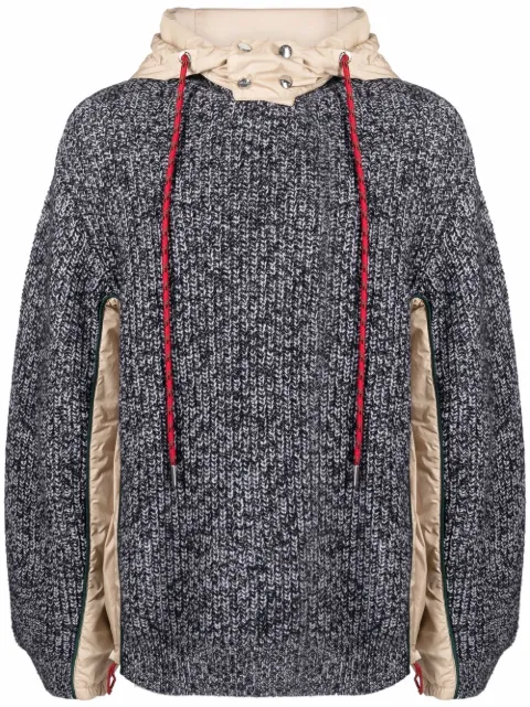 Moncler logo-patch multi-panel jumper