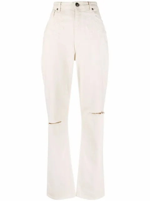 ETRO high-waisted straight leg jeans