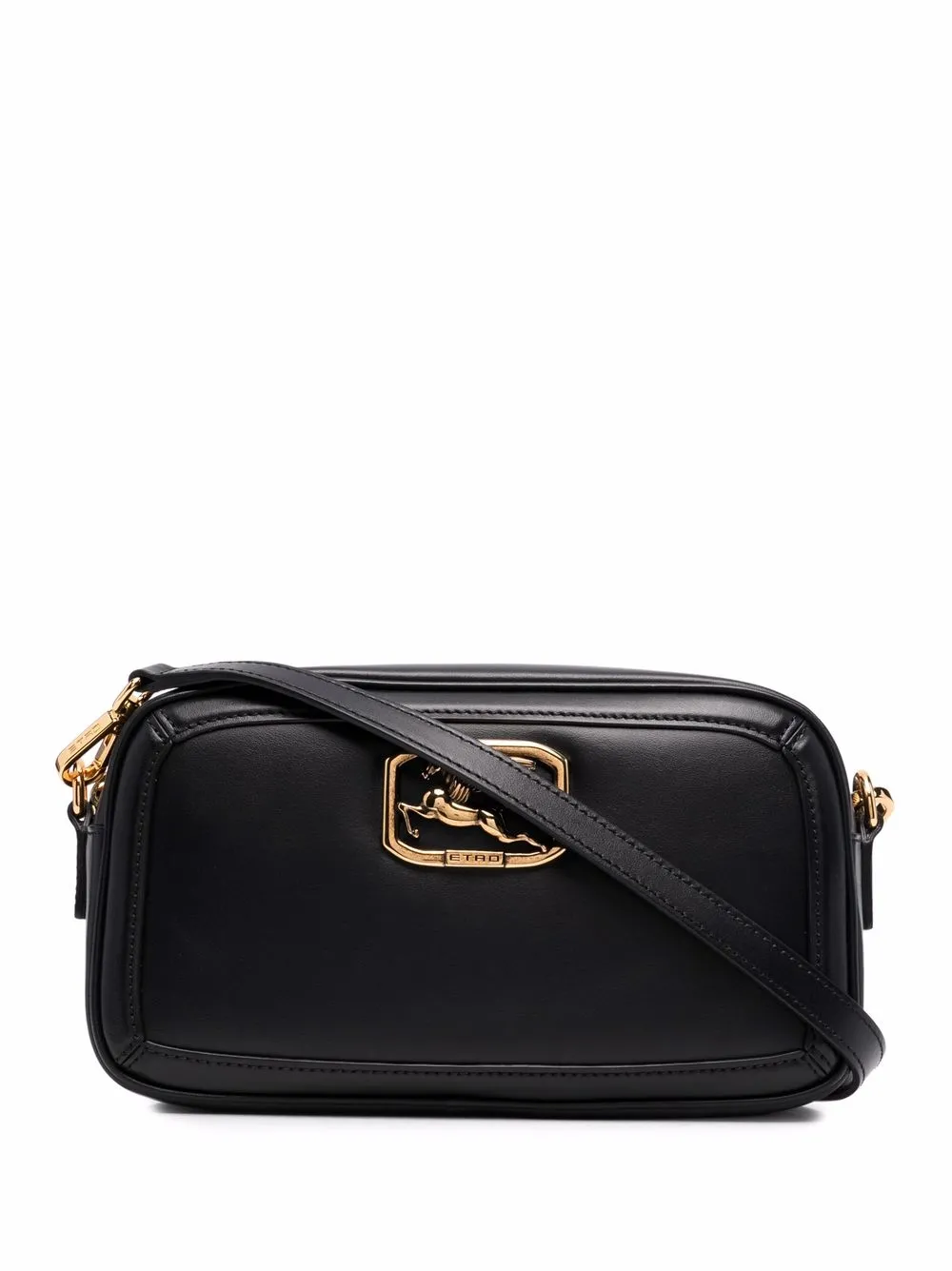 

ETRO bolsa crossbody con placa del logo - Negro