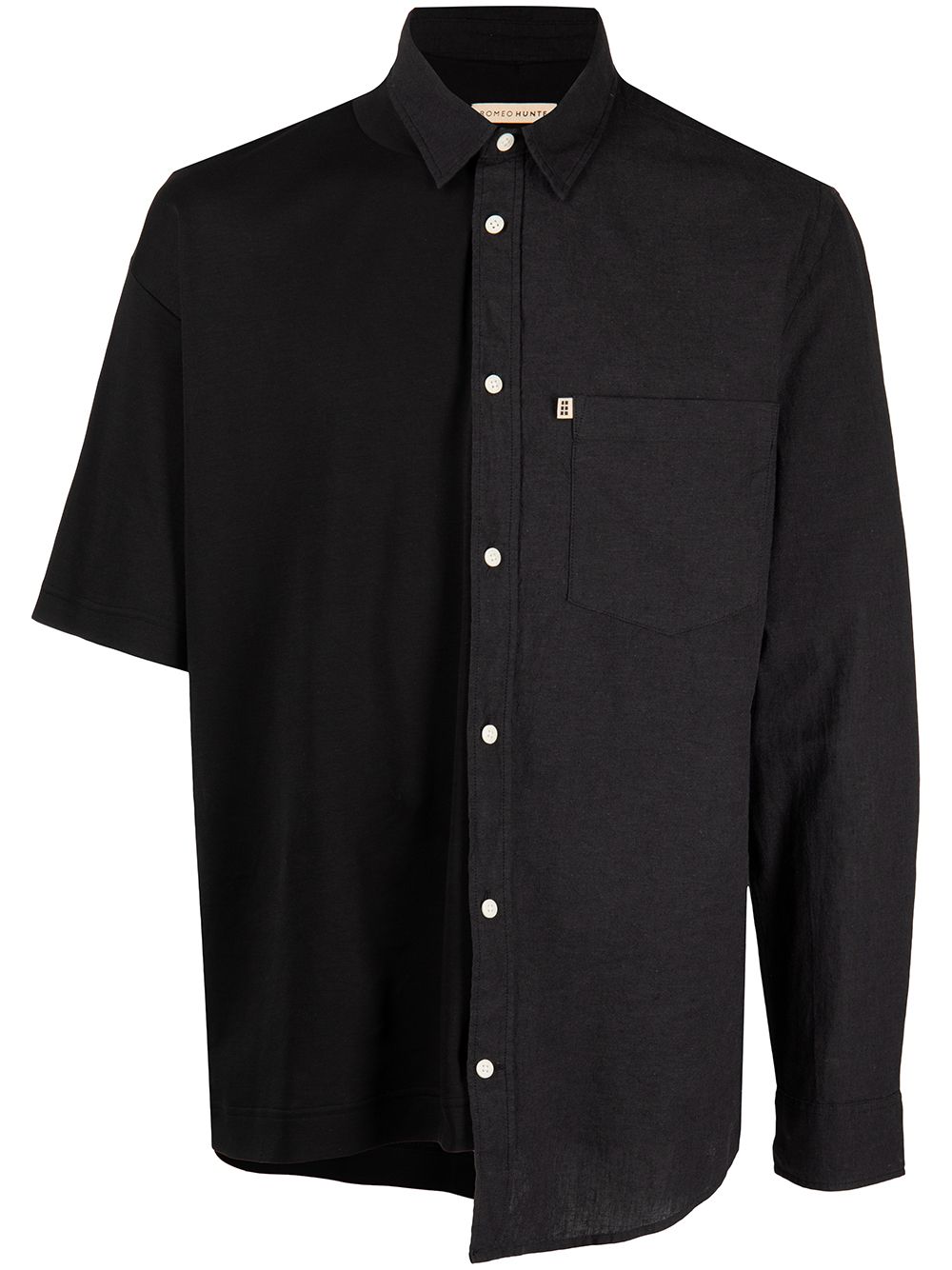 

ROMEO HUNTE camisa asimétrica con botones - Negro