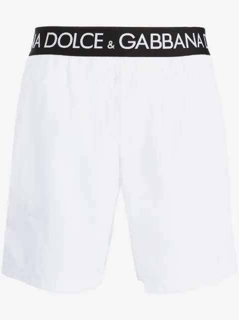 Dolce & Gabbana logo-waistband swim shorts