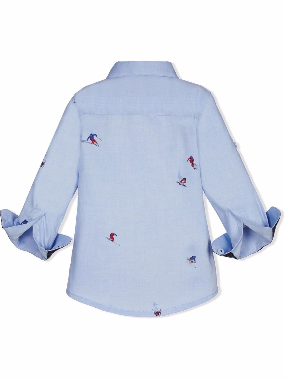 фото Lapin house рубашка с принтом и подвернутыми манжетами