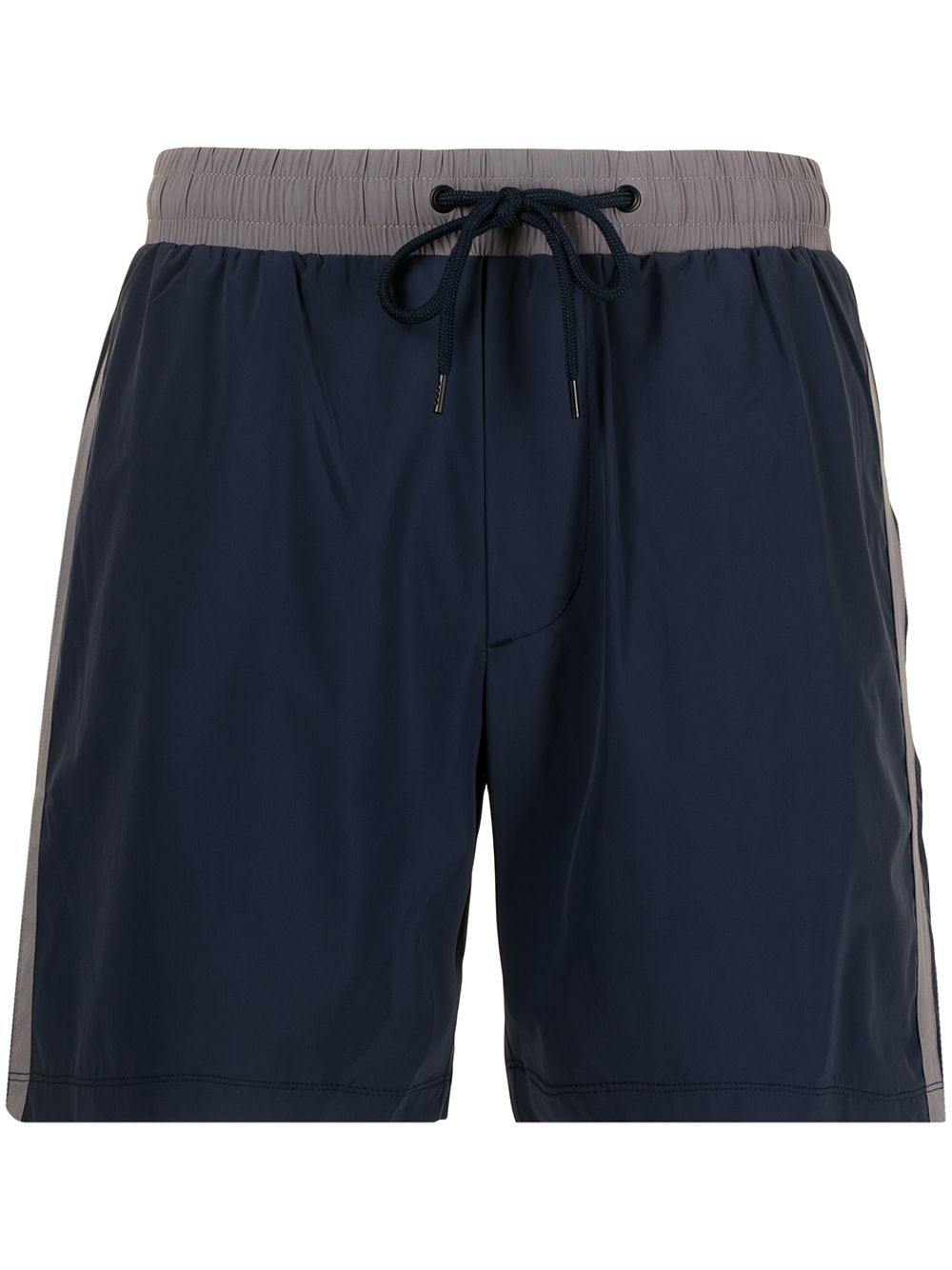 

James Perse shorts de playa con doble raya - Azul