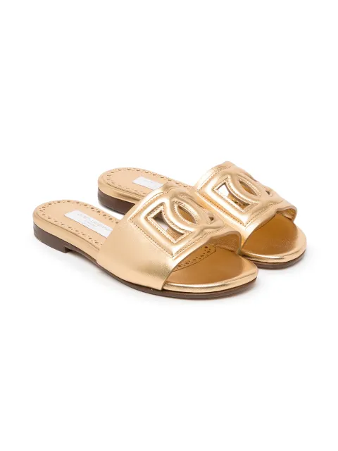 Dolce & Gabbana Kids DG-logo leather sandals