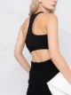 Y-3 logo-print cropped top