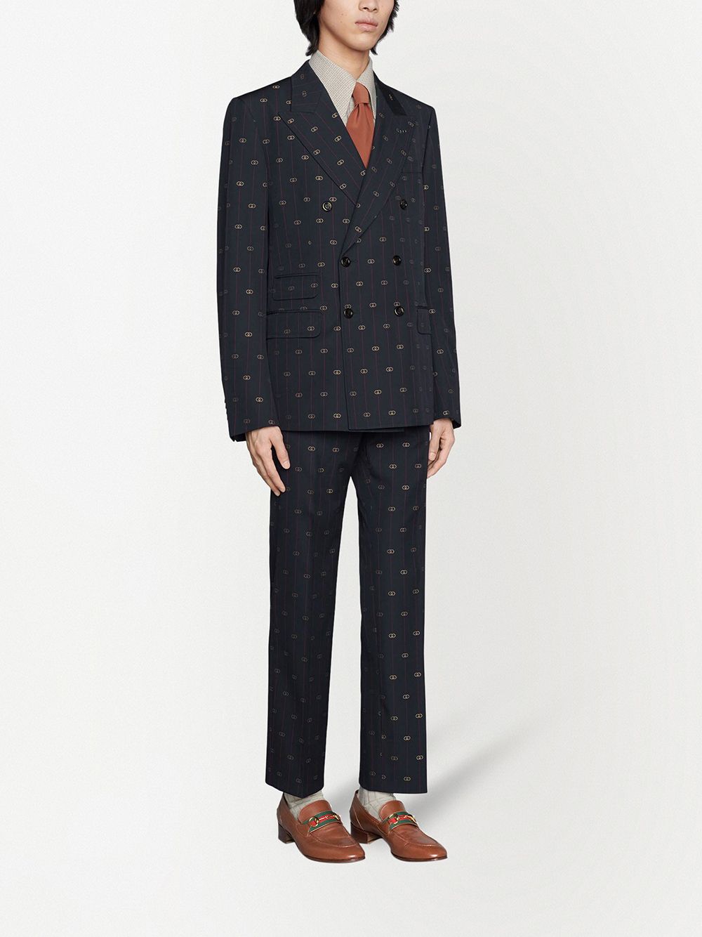 Shop Gucci Interlocking G wool suit with Express Delivery - FARFETCH
