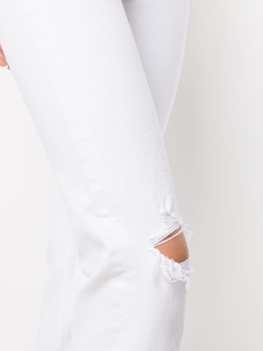 Shop Re/done Distressed Straight-leg Jeans In White