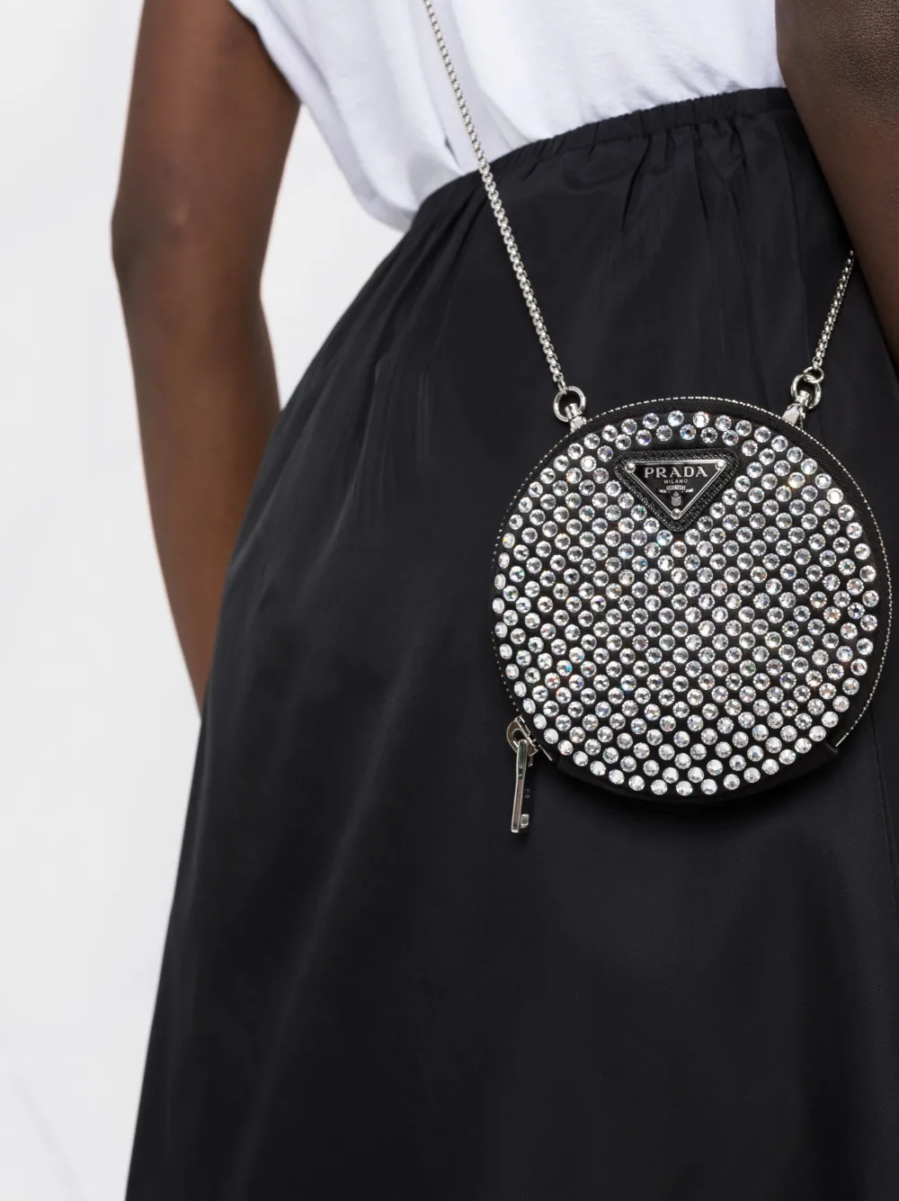 Prada crystal-embellished crossbody bag