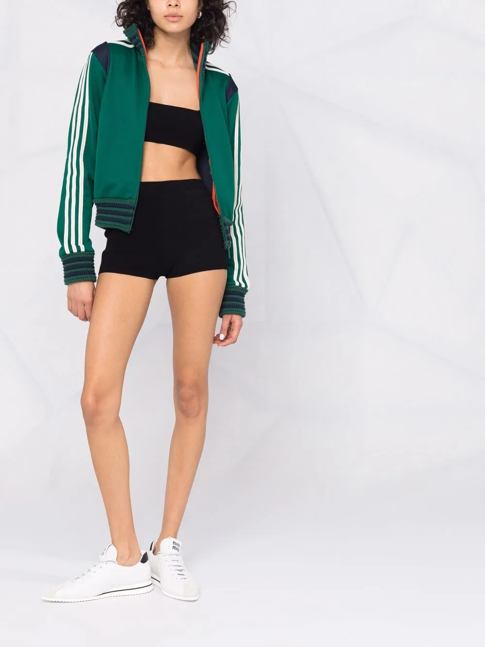 RED Valentino Cropped top en shorts set Zwart