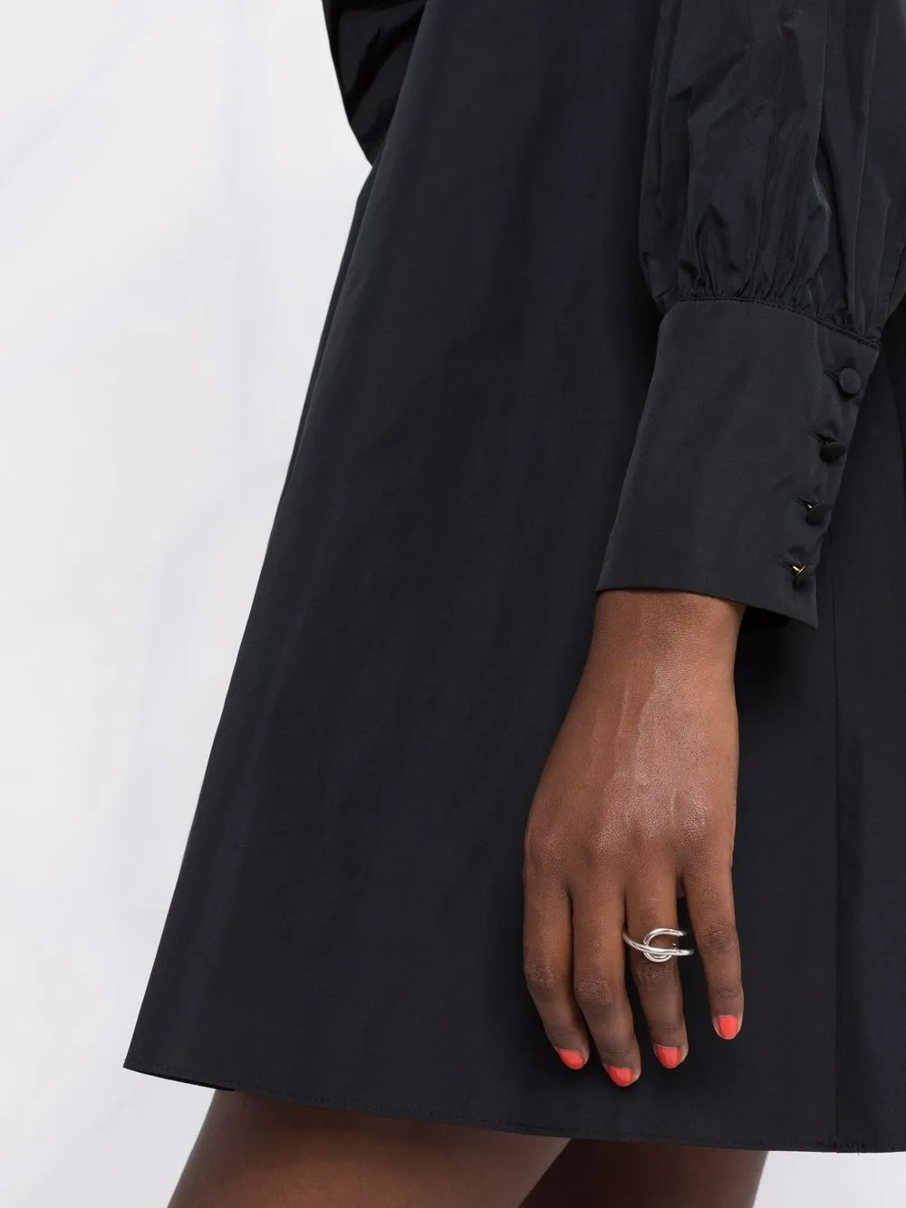 фото Red valentino платье с длинными рукавами и оборками