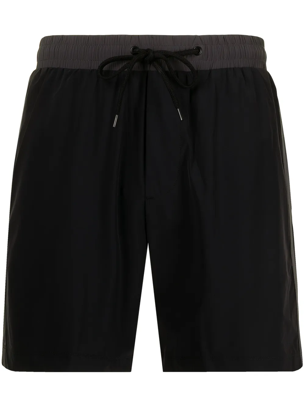 

James Perse shorts de playa con doble raya - Negro