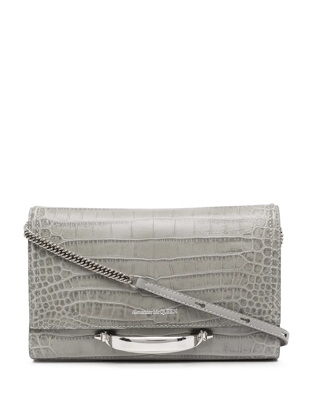 

Alexander McQueen The Story leather shoulder bag - Grey