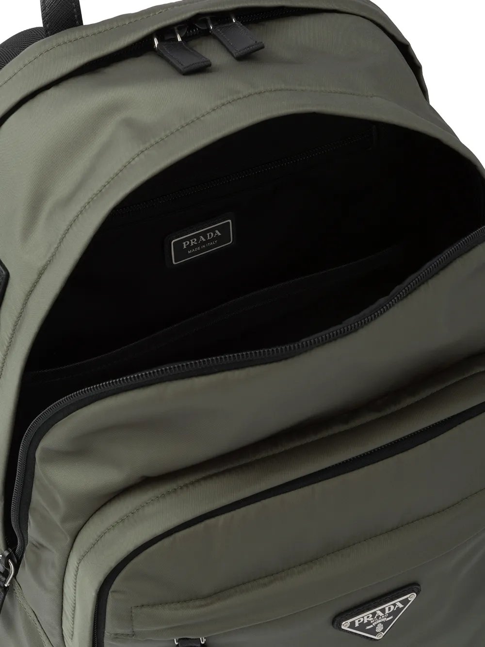 Prada Re-Nylon rugzak met logoplakkaat Groen