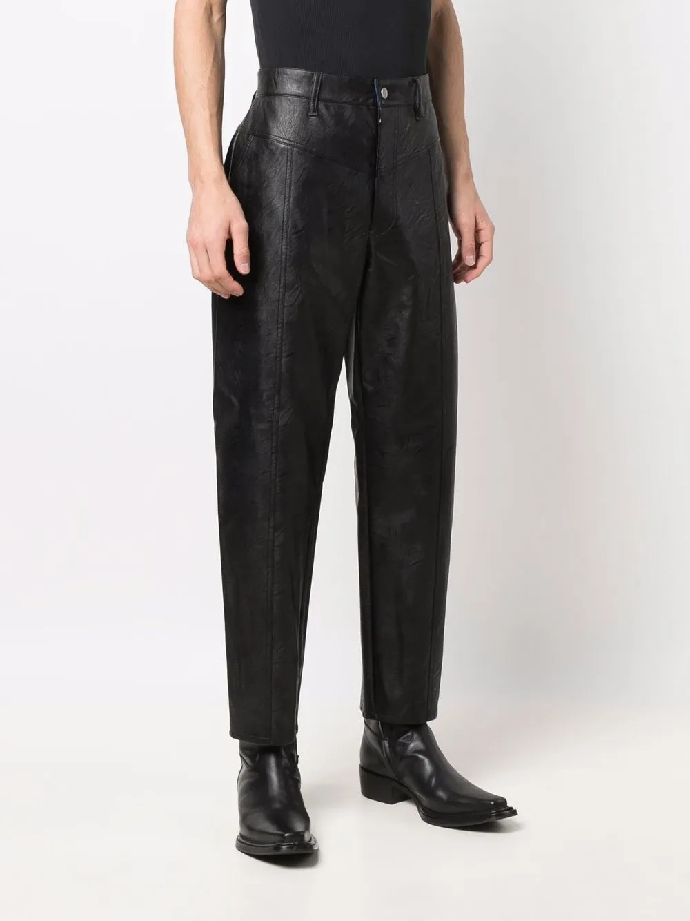 Koché high-waist Leather Trousers - Farfetch