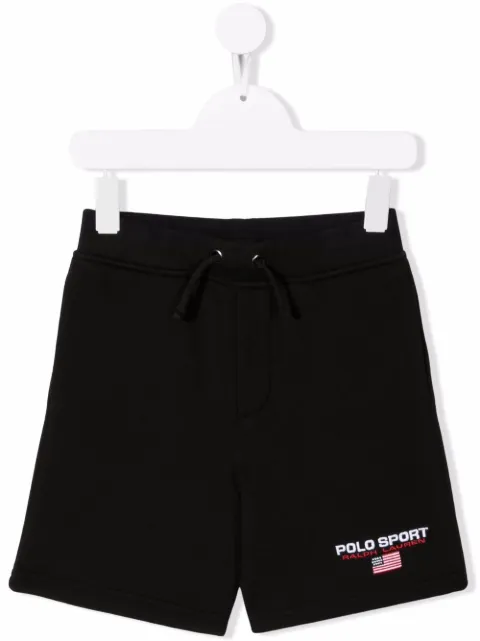 POLO RALPH LAUREN KIDS logo-embroidered track shorts 