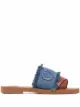 Image 1 of Chloé Woody denim slides