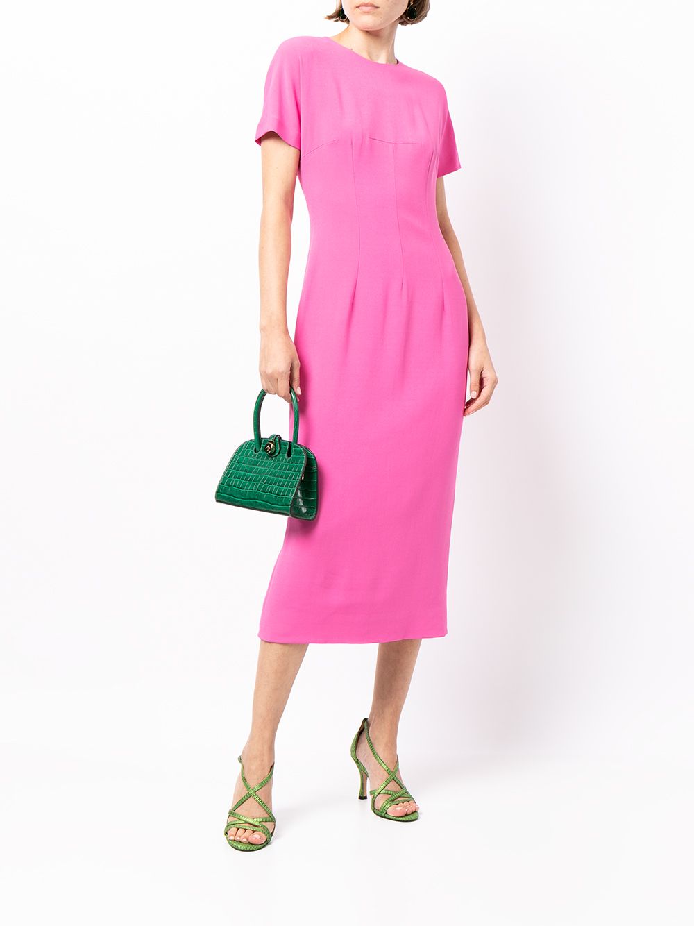 Dolce & Gabbana Midi-jurk met korte mouwen - Roze