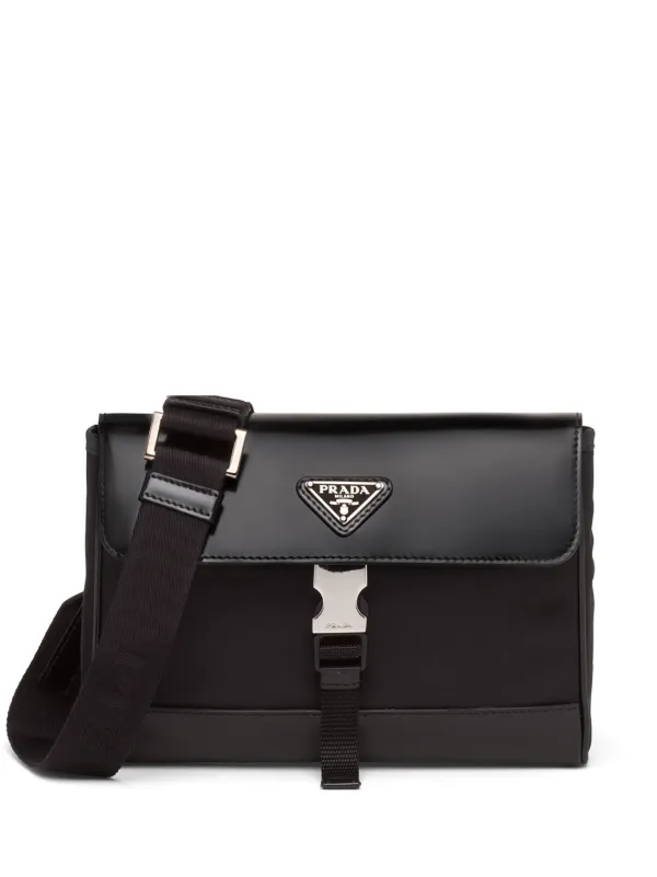 Prada Re-Nylon Saffiano Leather Crossbody Bag