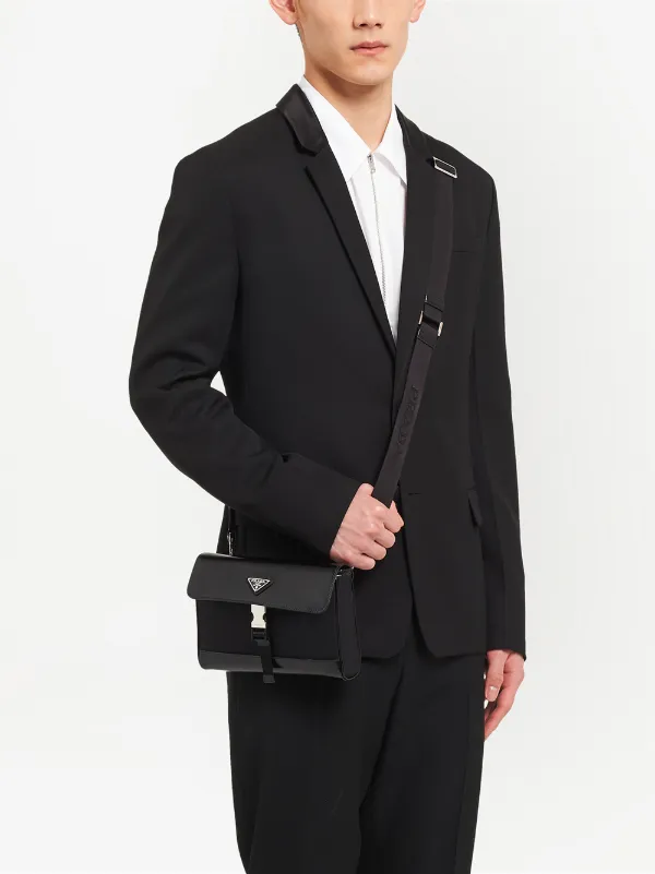 Pocket Small Re Nylon Shoulder Bag in Black - Prada