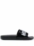 Moschino logo-print slides - Black