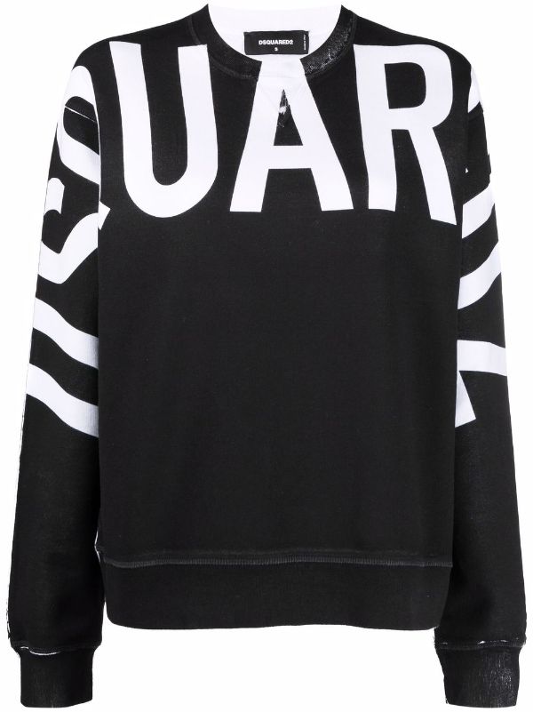 Dsquared2 logo-print Cotton Sweatshirt - Farfetch