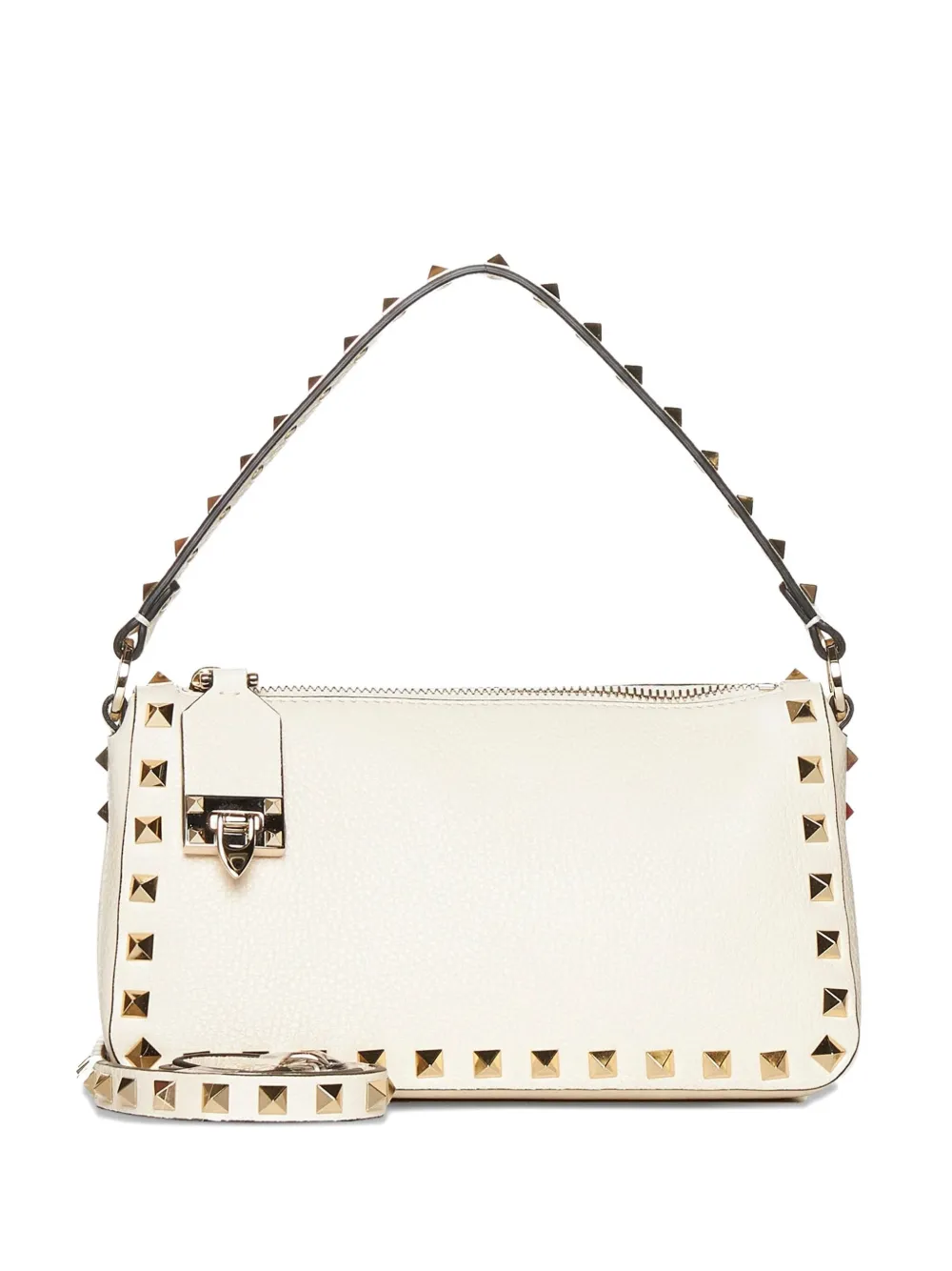 Valentino Garavani ロックスタッズ ショルダーバッグ S - ニュートラル Valentino Garavani ロックスタッズ ショルダーバッグ S - ニュートラル