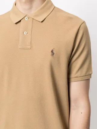 logo-embroidered polo shirt展示图