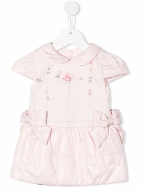 Lapin House mix-print bow-detail dress