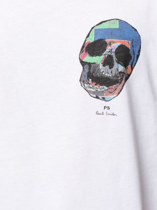 skull-print organic-cotton T-Shirt展示图