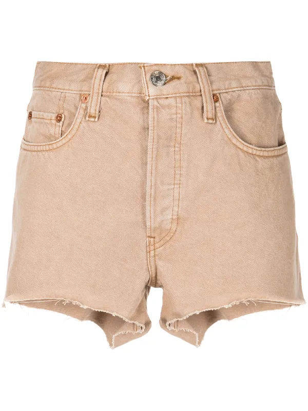Pantalones vaqueros cortos de talle alto RE/DONE por 216€ - Compra online  AW21 - Devolución gratuita y pago seguro