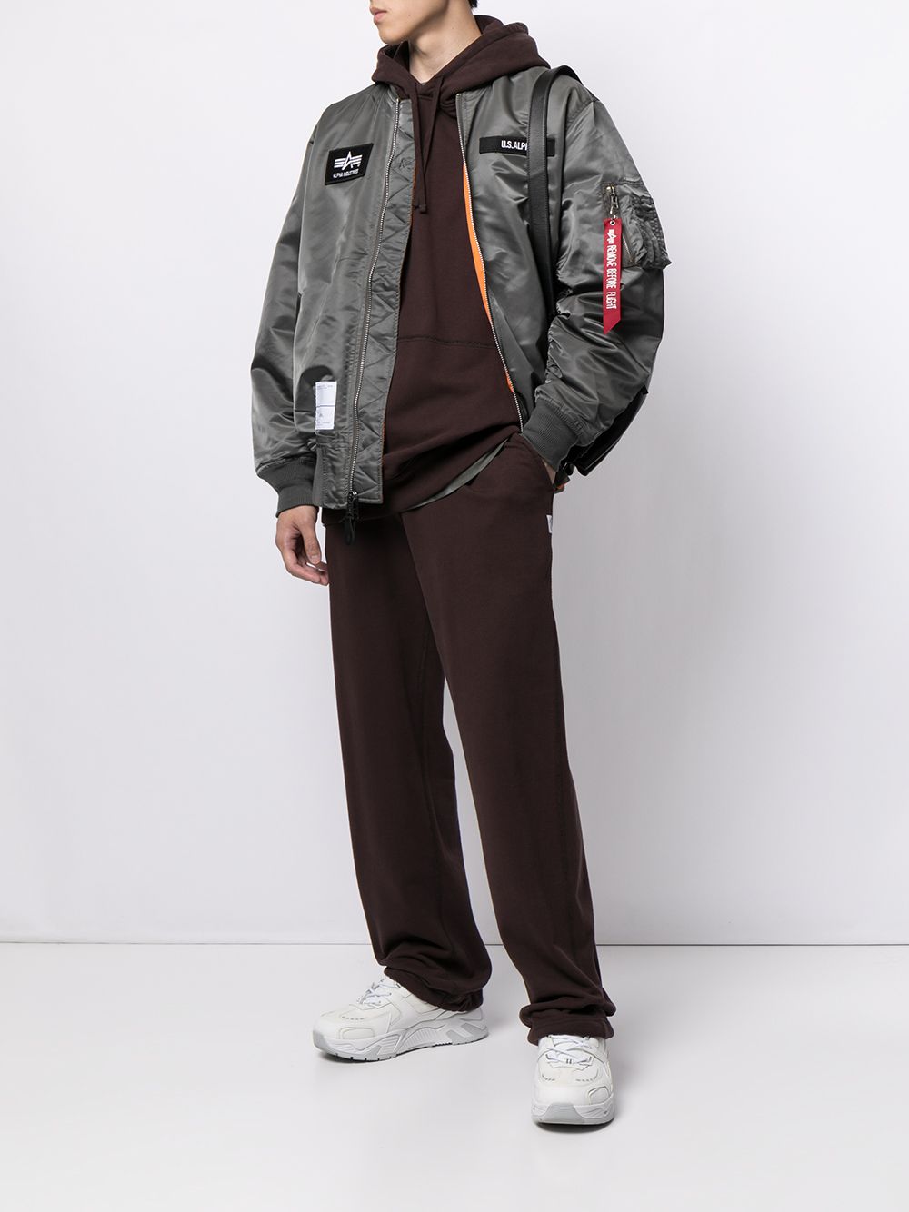 фото Alpha industries logo-patch bomber jacket