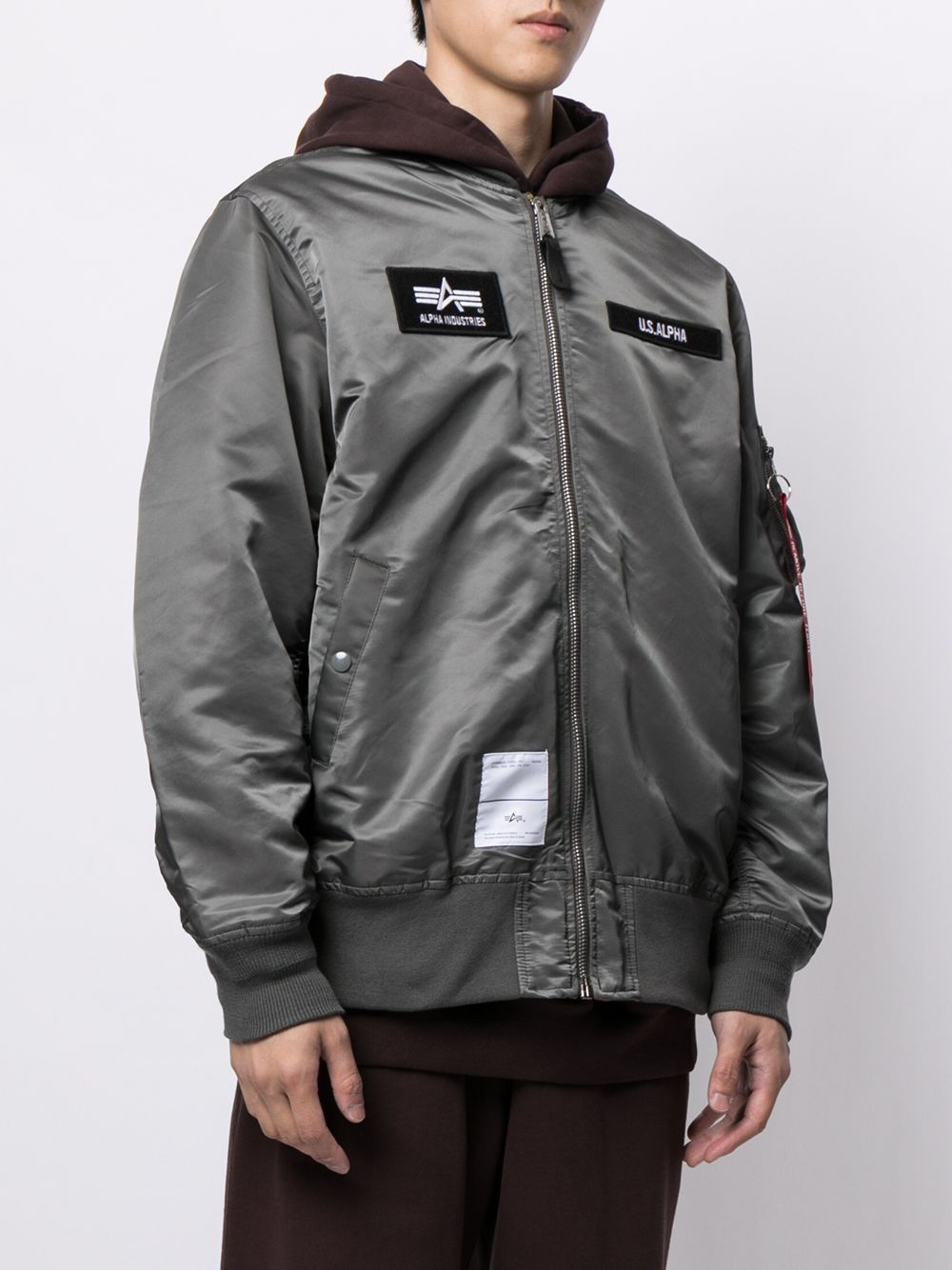 фото Alpha industries logo-patch bomber jacket