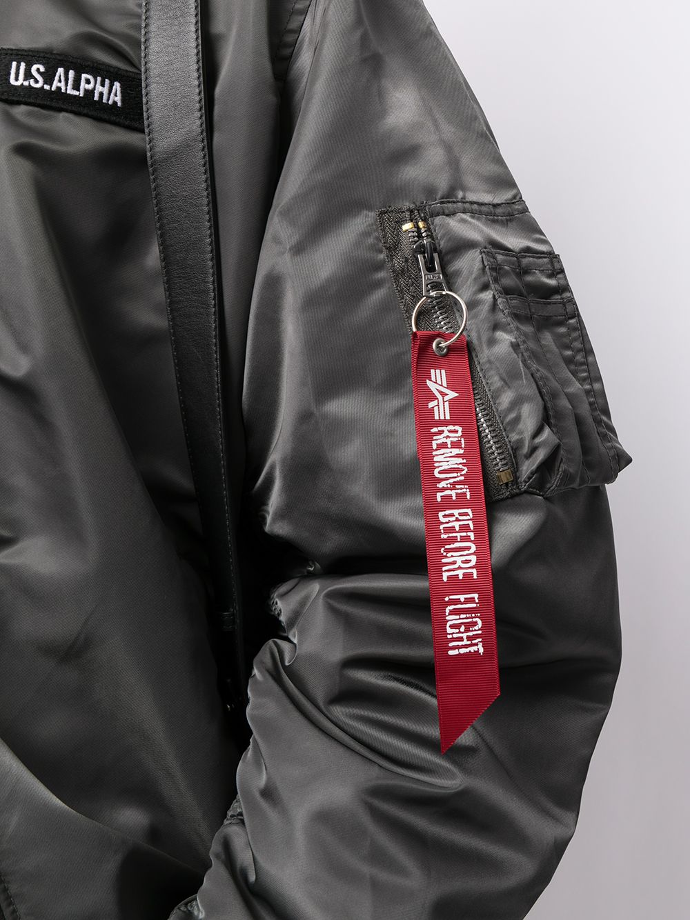 фото Alpha industries logo-patch bomber jacket