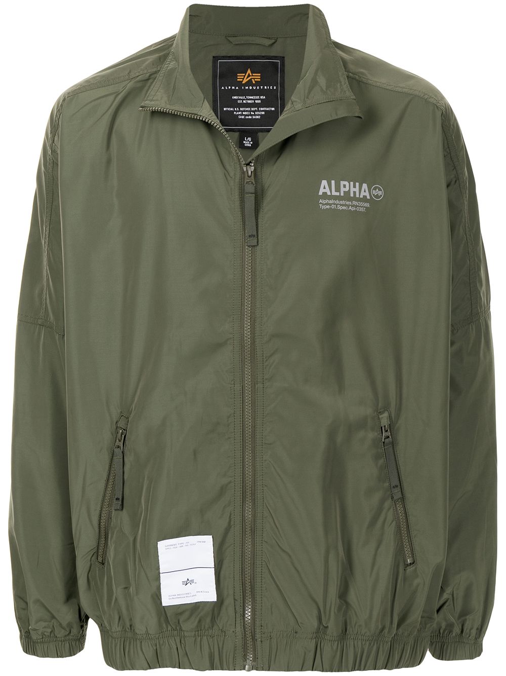 фото Alpha industries logo-print windbreaker