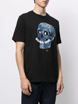 skull-print organic-cotton T-Shirt展示图