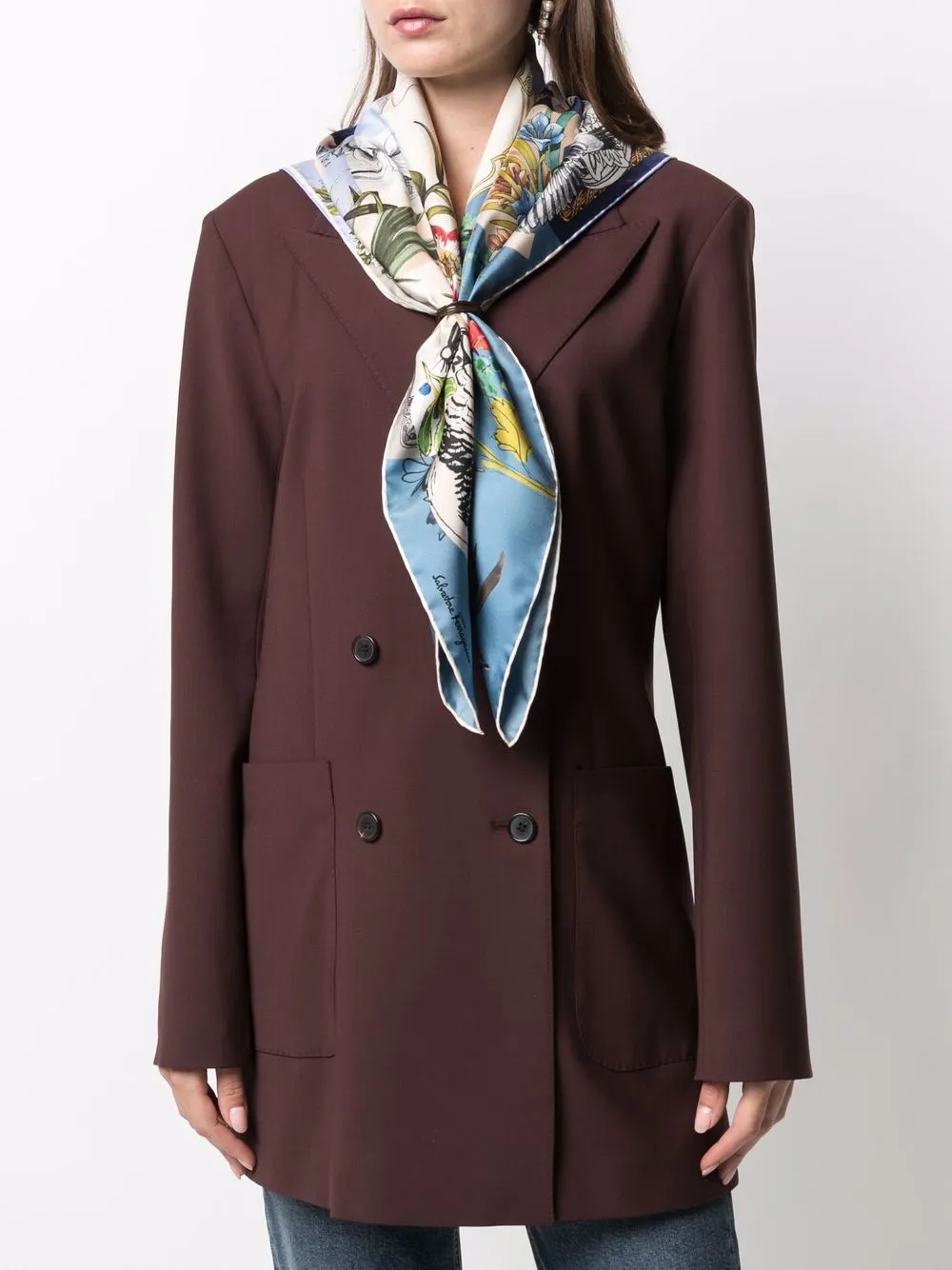 фото Salvatore ferragamo платок с графичным принтом