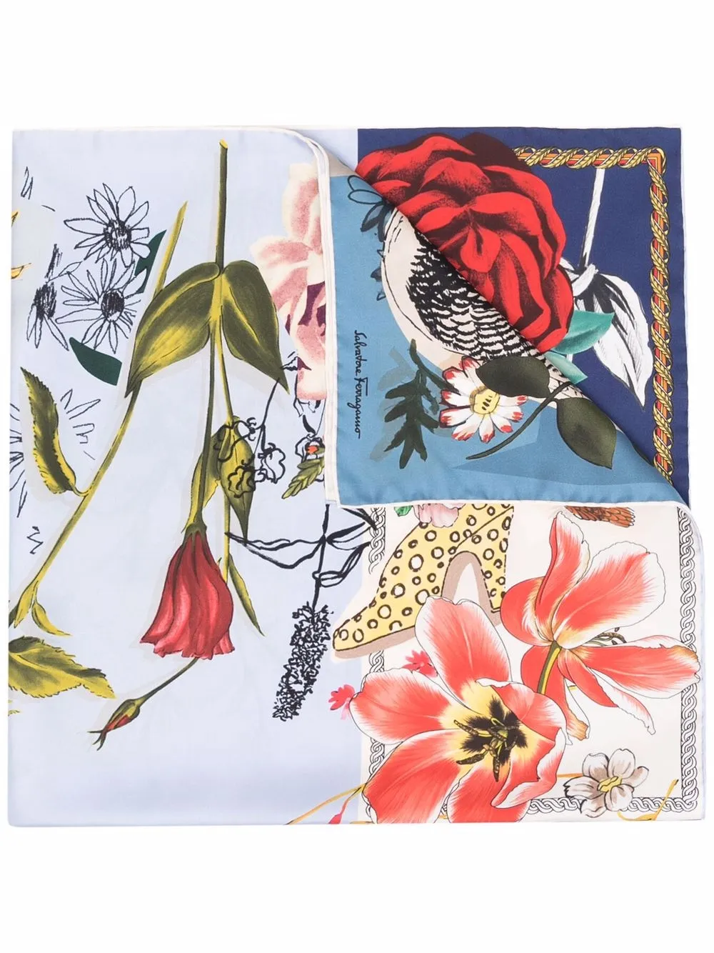 фото Salvatore ferragamo платок с графичным принтом