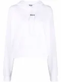 MSGM logo-print pullover hoodie - White