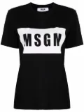 MSGM logo-print cotton T-shirt - Black