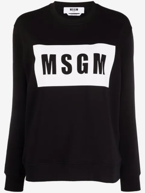 MSGM logo-print cotton sweater