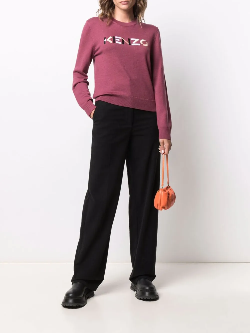 Kenzo Trui met geborduurd logo - Roze