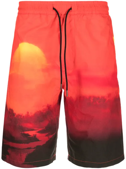 drawstring track shorts