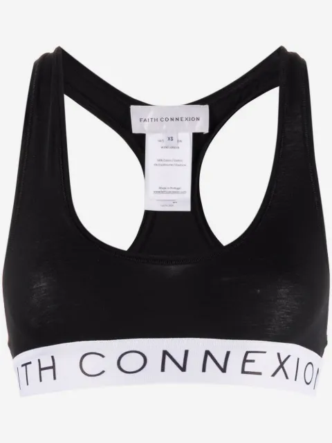 Faith Connexion top con espalda de nadador y logo