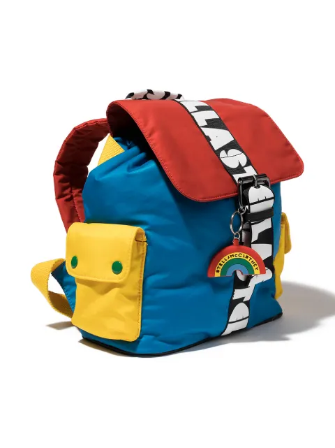 Stella McCartney Kids sac à dos colour block à logo