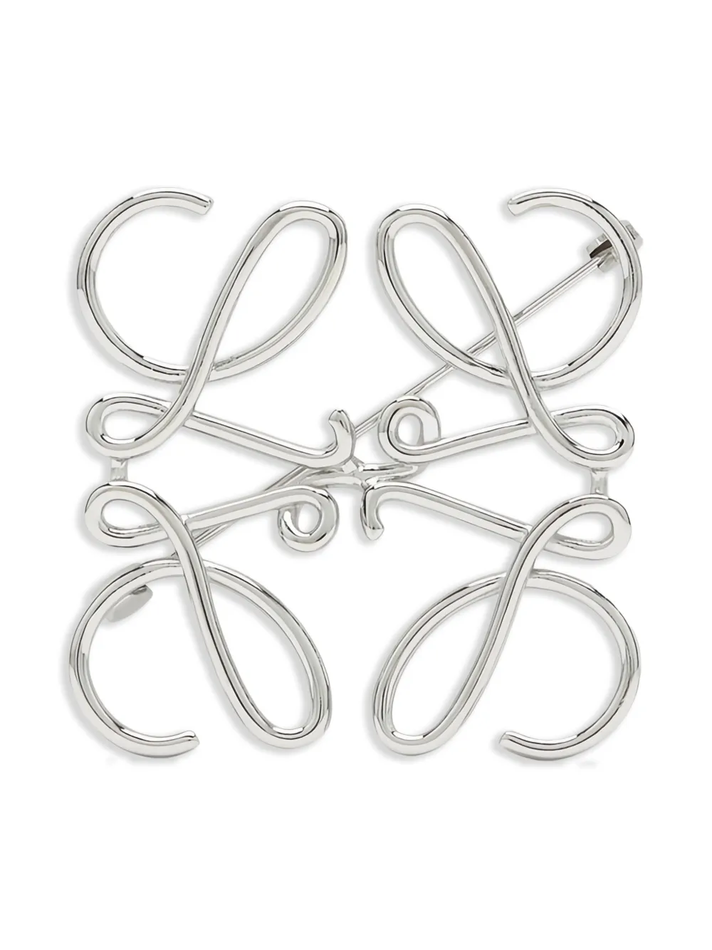 LOEWE pin-fastening logo brooch | Silver | Image 1
