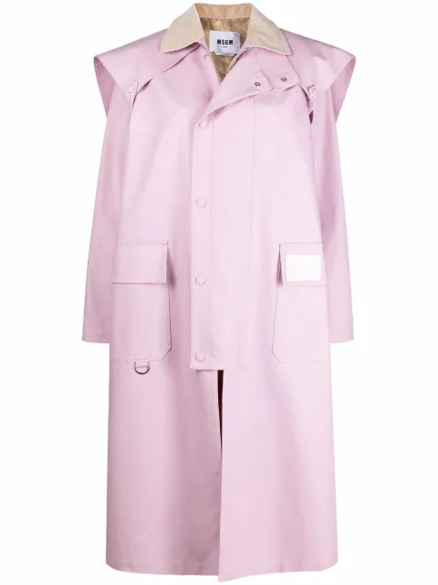 MSGM Trenchcoat mit Logo-Print