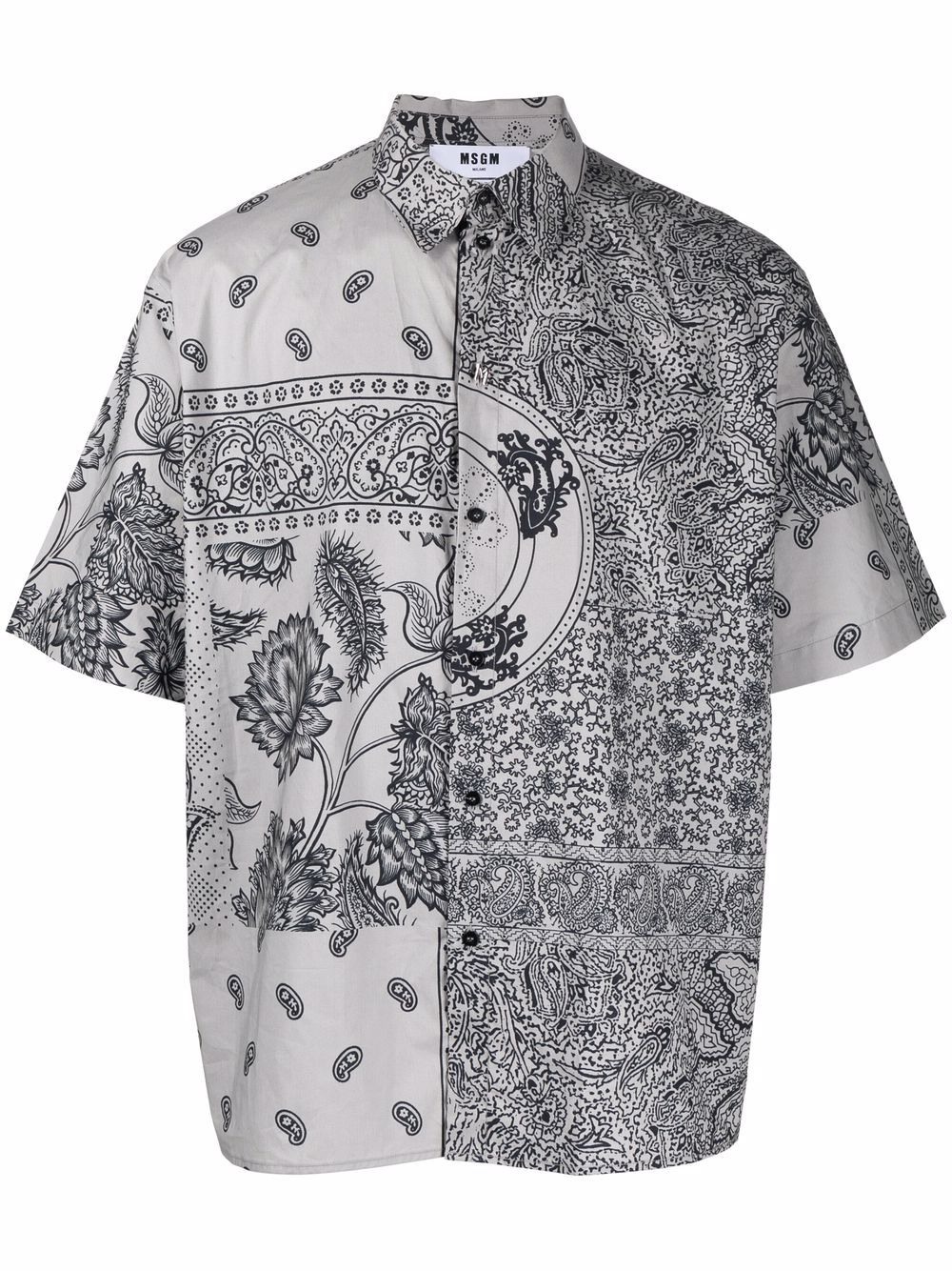 

MSGM camisa con estampado de cachemira - Gris